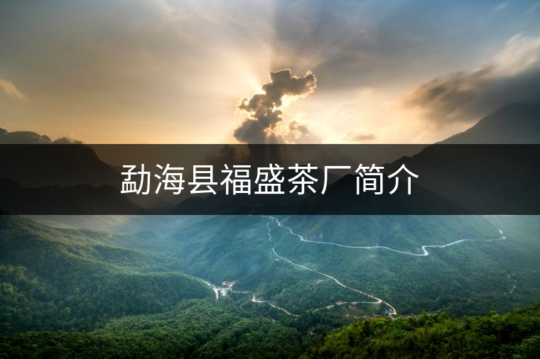 勐海縣福盛茶廠簡介