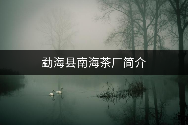 勐海縣南海茶廠簡(jiǎn)介 勐??h南海茶廠簡(jiǎn)介
