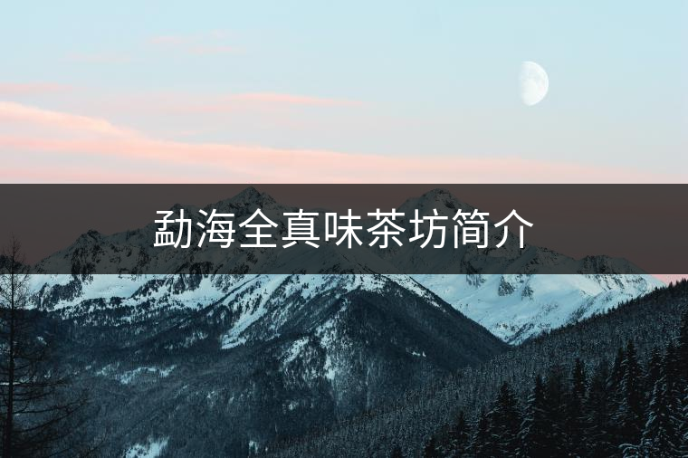 勐海全真味茶坊簡介 勐海全真味茶坊簡介