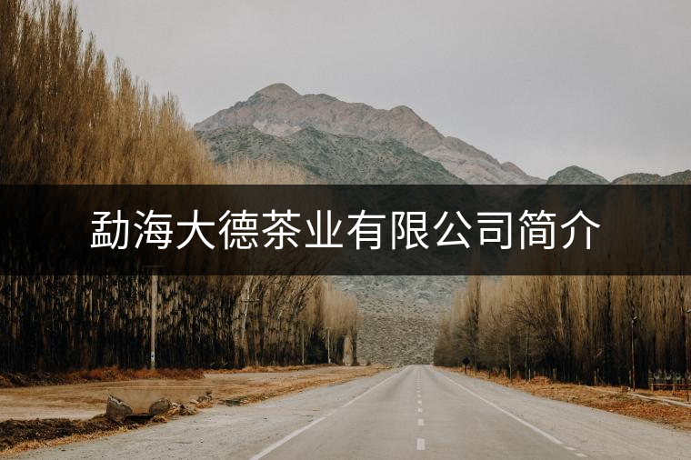 勐海大德茶業(yè)有限公司簡介