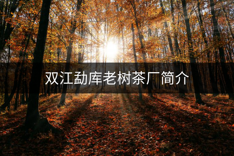 雙江勐庫(kù)老樹茶廠簡(jiǎn)介