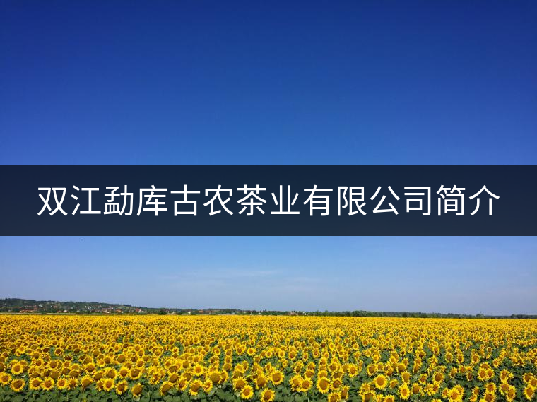 雙江勐庫(kù)古農(nóng)茶業(yè)有限公司簡(jiǎn)介 雙江勐庫(kù)古農(nóng)茶業(yè)有限公司簡(jiǎn)介