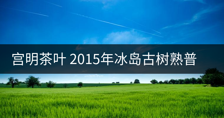 宮明茶葉 2015年冰島古樹(shù)熟普口感怎么樣？