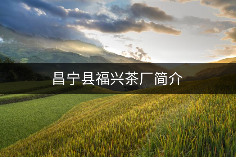 昌寧縣福興茶廠簡(jiǎn)介