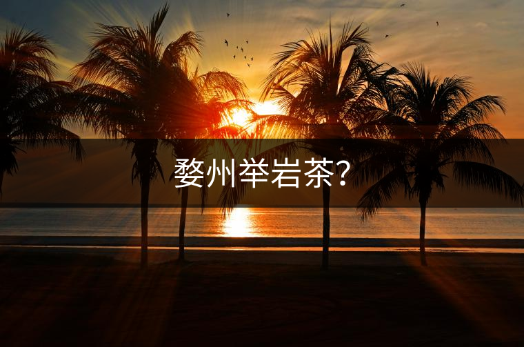 婺州舉巖茶？