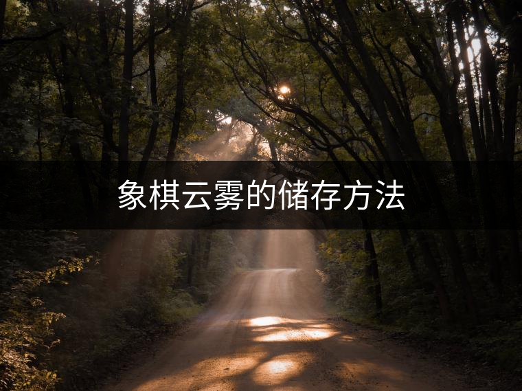 象棋云霧的儲存方法 象棋云霧的儲存方法