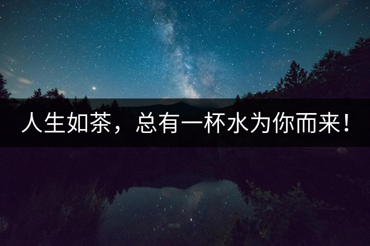人生如茶，總有一杯水為你而來！