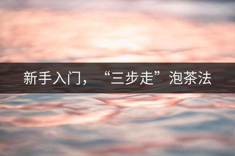 新手入門，“三步走”泡茶法