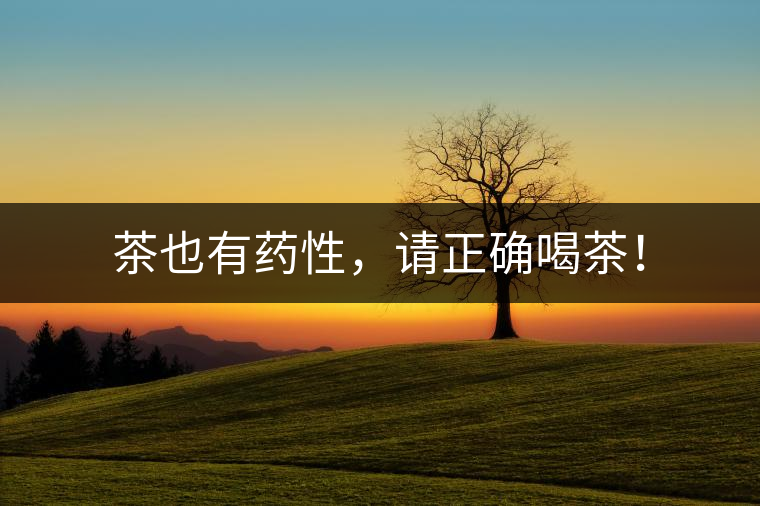 茶也有藥性，請正確喝茶！