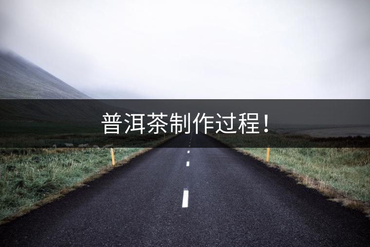 普洱茶制作過程！