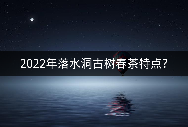 2022年落水洞古樹春茶特點？