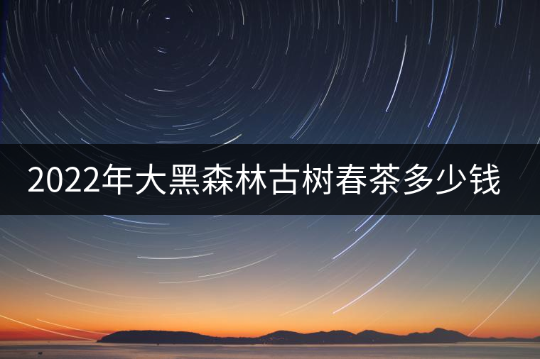 2022年大黑森林古樹春茶多少錢一公斤？