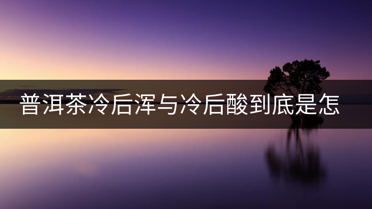 普洱茶冷后渾與冷后酸到底是怎么回事？