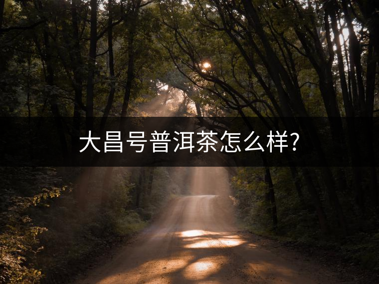 大昌號普洱茶怎么樣?