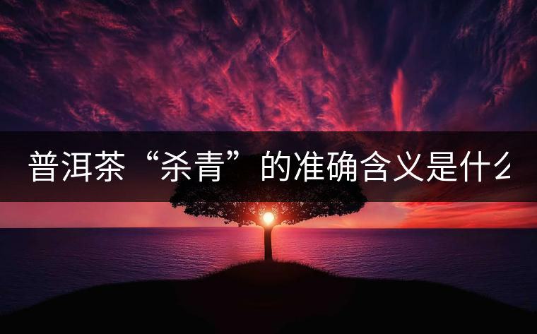 普洱茶“殺青”的準(zhǔn)確含義是什么？