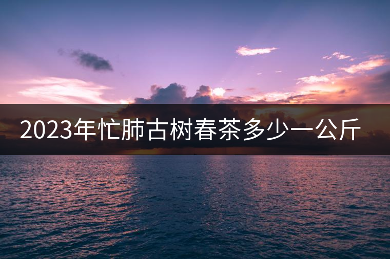 2023年忙肺古樹春茶多少一公斤？