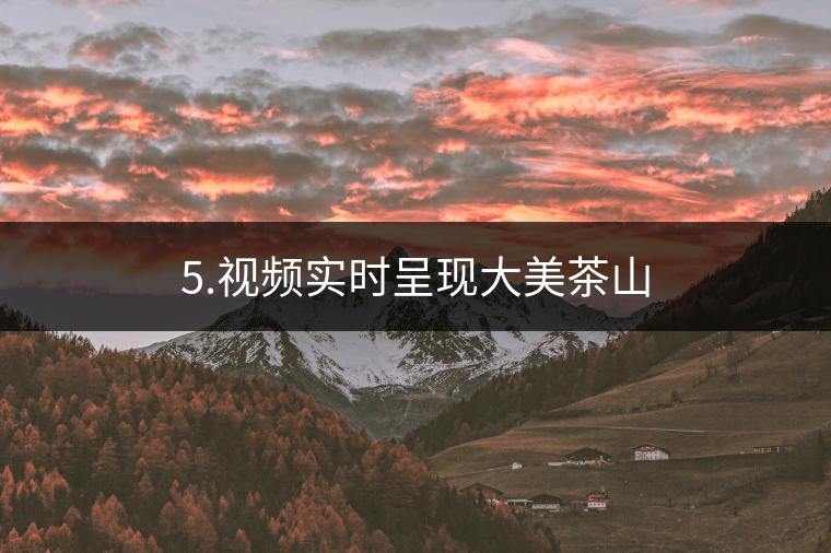 5.視頻實時呈現(xiàn)大美茶山