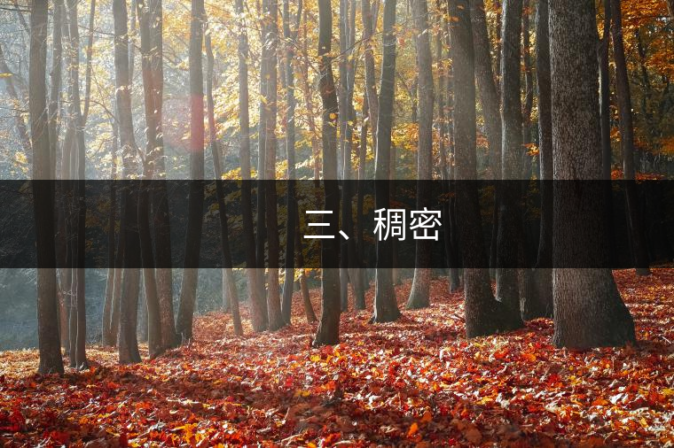 　　三、稠密