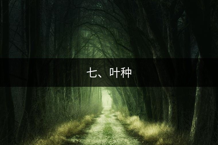 七、葉種