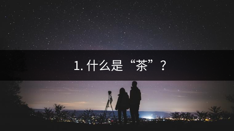 ? 1. 什么是“茶”？
