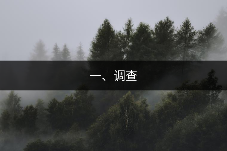 一、調(diào)查